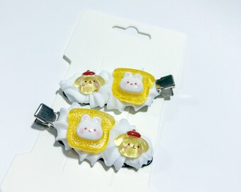 Decoden Frosted Hair Clip Set- French Toast