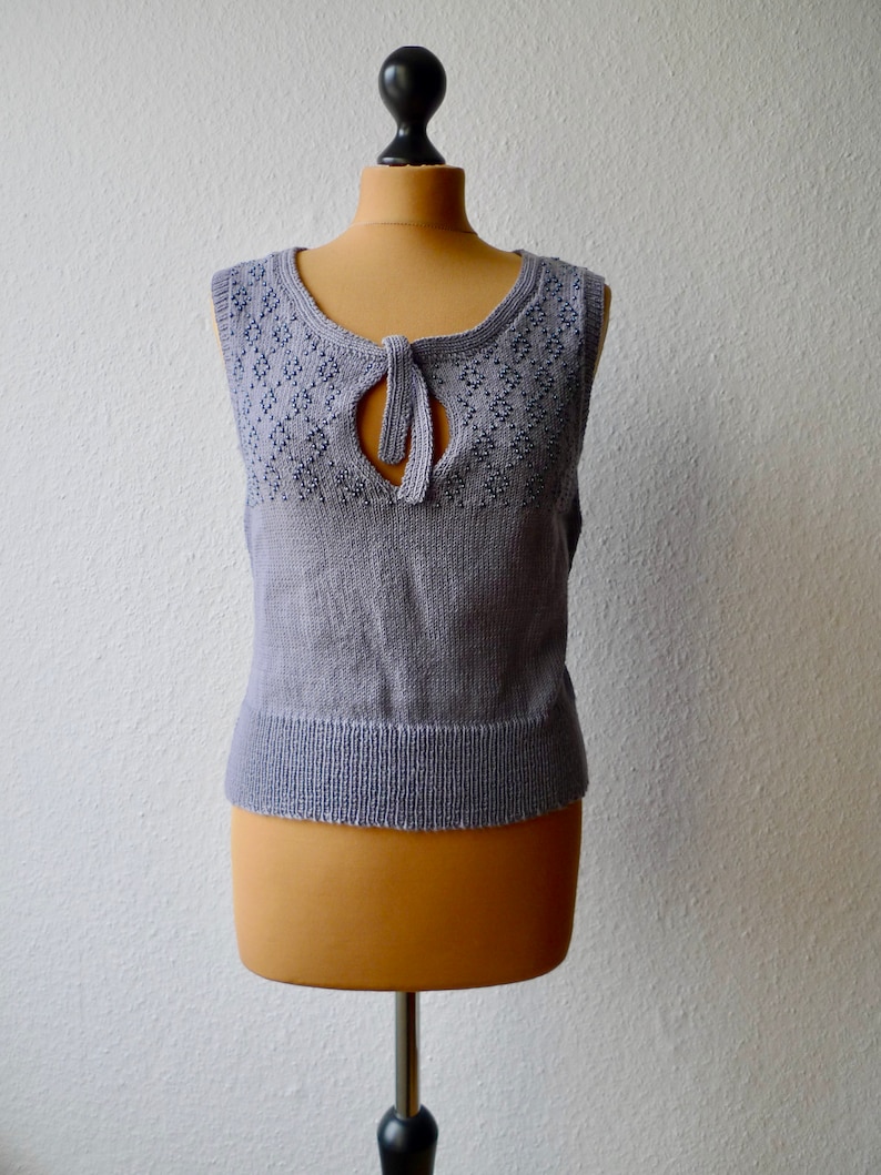 4ply Pure Wool Beaded Vest