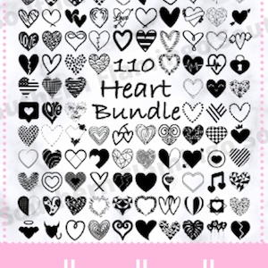 110 Heart Bundle, Heart Svg, Hand Drawn Heart svg, Open Heart Svg, Doodle Heart Svg, Sketch Heart Svg, Love Svg,Valentine Svg,Cricut,Png,