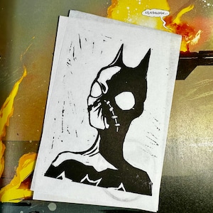 Orphan/Cassandra Cain Linocut