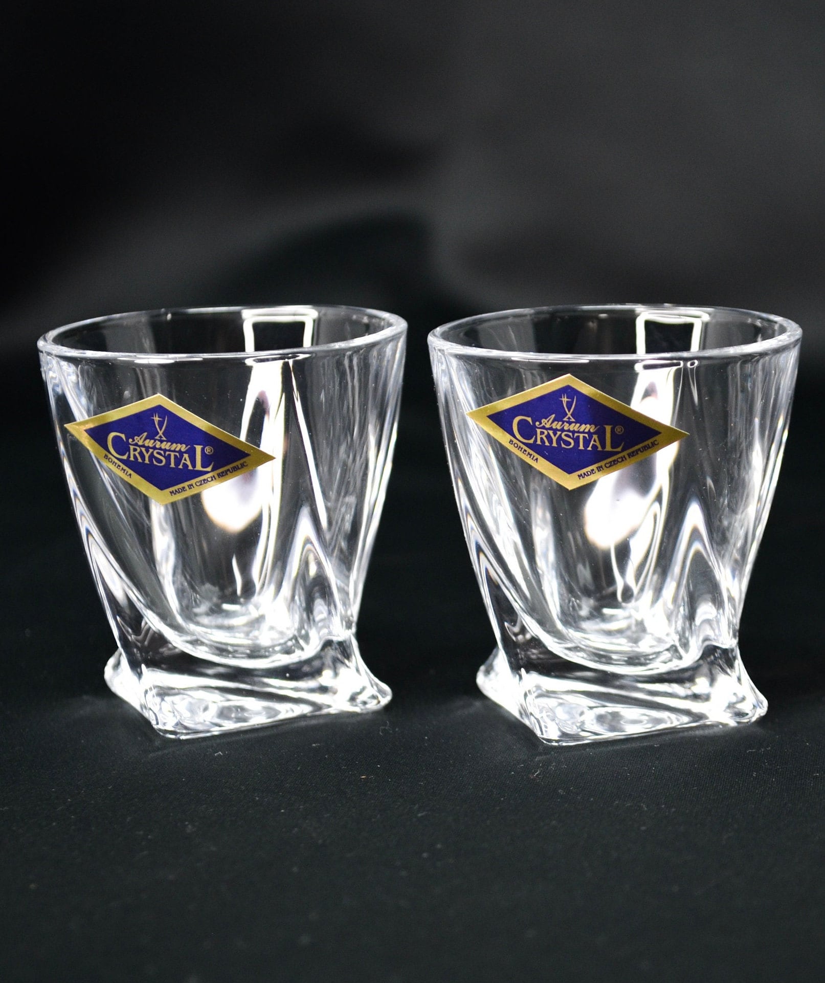 Shot Glasses Set of 2 Vodka Liqueur Crystal Glass Set 2oz Etsy Australia