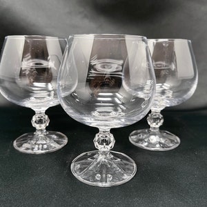 Set of 2 Russian Cut Crystal Brandy Snifter Glasses 11-oz, Old Fashion