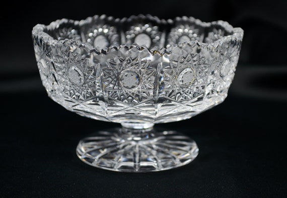 4,5 /"Hand Cut for Caviar Sweets Nuts Dessert Bohemian Crystal Crystal Bowl D