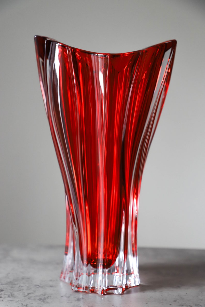 Flower Vase 12 Crystal Glass bohemia Crystal Home Etsy