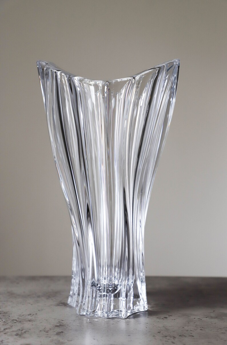 Flower Vase 12 Crystal Glass Bohemia Crystal Home Etsy