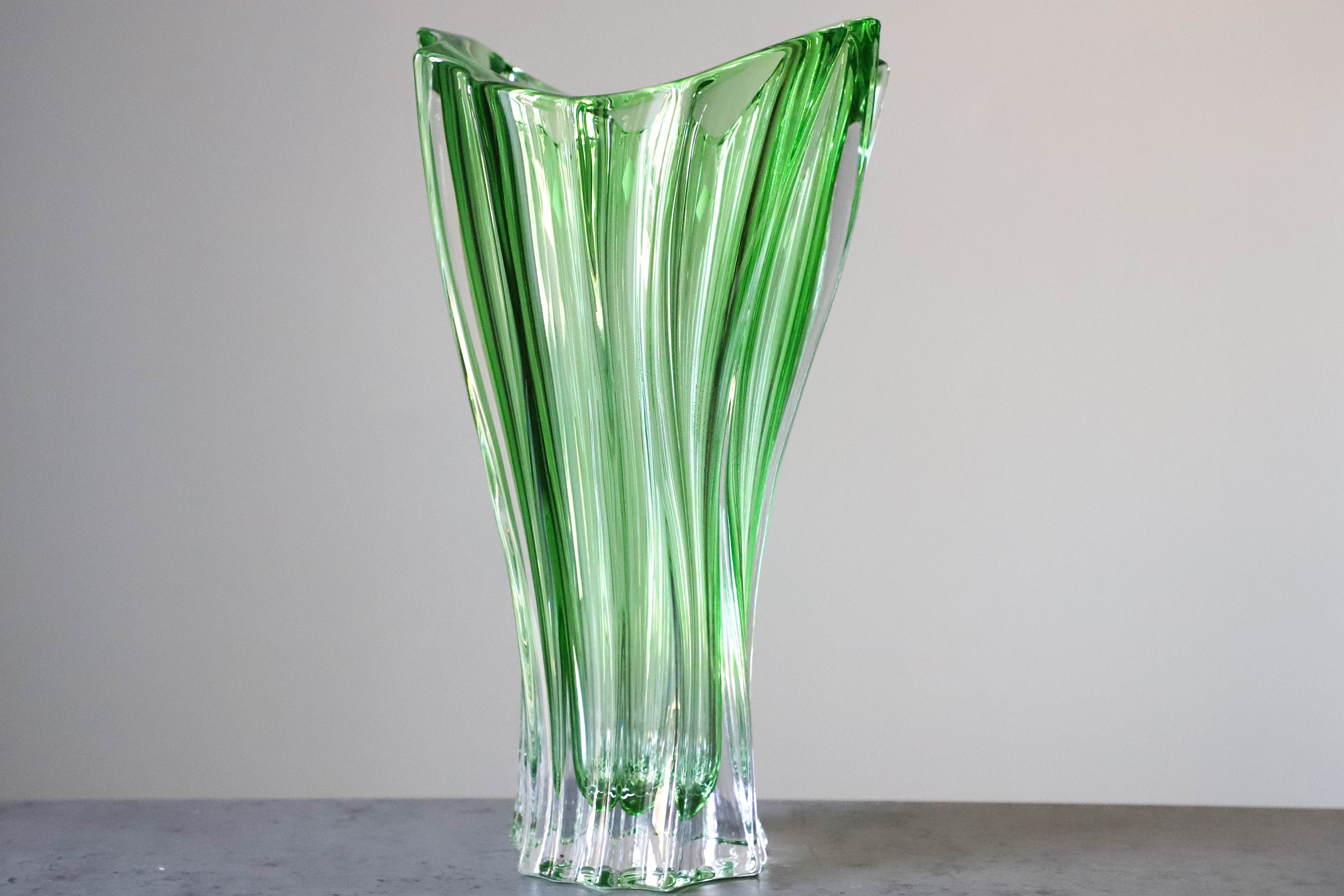 Flower Vase 12 Crystal Glass bohemia Crystal home Etsy