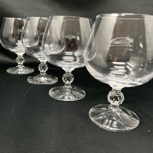 Snifter Cognac Brandy set of 6, Crystal Glass, 8oz/250ml Wine, Whiskey Water Glass Bohemia Czech Crystal, Gift