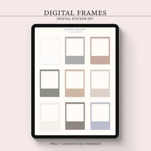 Digitale Strukturierte Bilderrahmen Aufkleber Set für Digitale Planung | Clipart