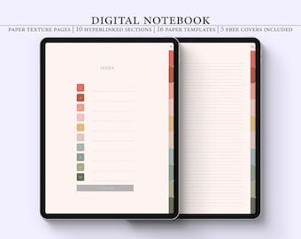 college assignment organizer Hyperlinked Digital Notebook Planner with 10 Tabbed Sections | 16 Paper Templates | 5 Free Covers Included | Goodnotes & Notability | PDF