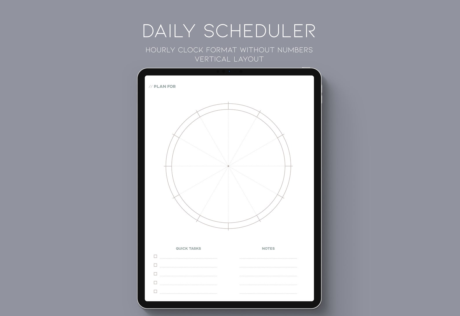 Minimal Hourly Schedule Planner Daily Planner Vertical Etsy