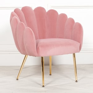 Velvet Pink Gold Legs Dressing Table Stool Upholstered Pleated Etsy I am constantly searching for these! etsy