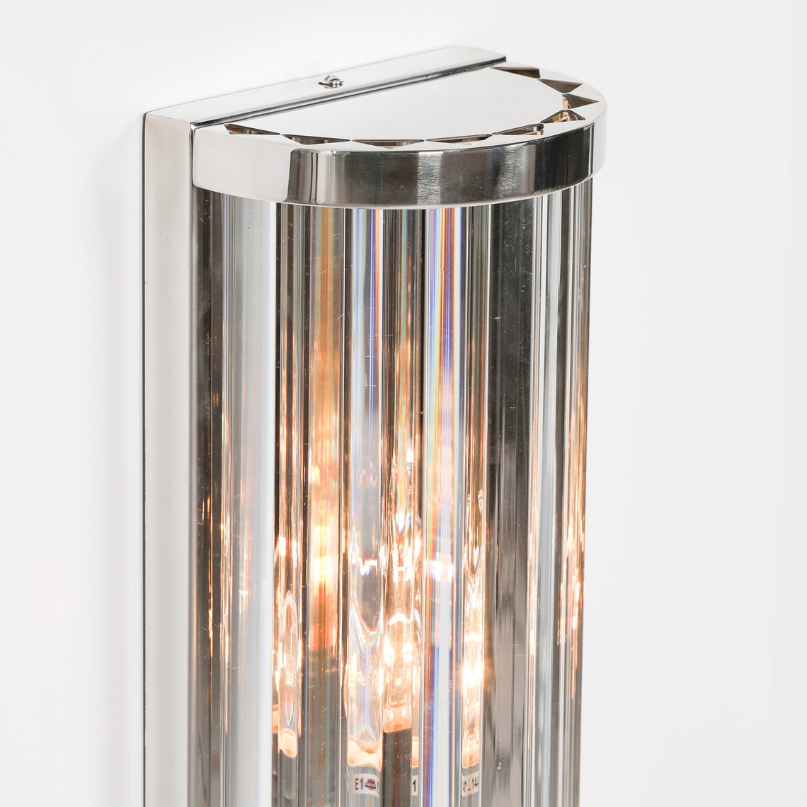 Modern Chrome / Silver Art Deco Wall Light 39CM Etsy UK
