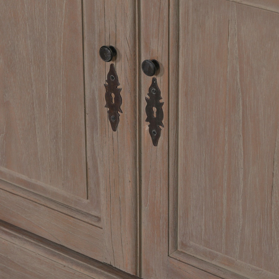 Extra großer Doppelter Bücherschrank aus Holz mit Leiter | Etsy