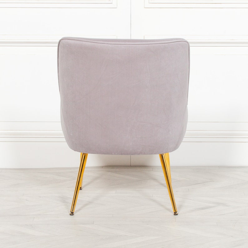 Soft Velvet Chair With Gold Legs | Etsy