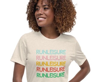 Runleisure Graphic Tee • Fun Run Track Club • Women's Relaxed T-Shirt