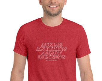 Ask Me About Running • Graphic Tee • Fun Run Track Club • Short-Sleeve Unisex T-Shirt