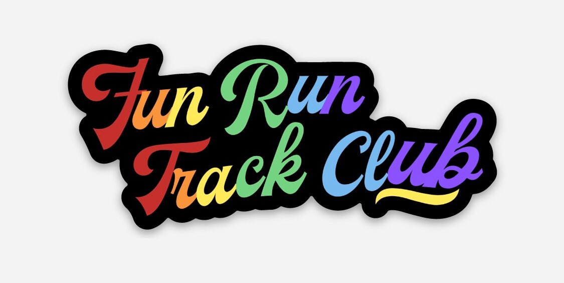 Fun Run Track Club • Logo • Die Cut Sticker - Etsy