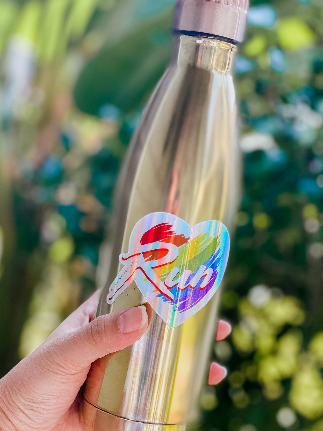 Run Heart • Fun Run Track Club • Holographic • Die Cut Sticker - Etsy