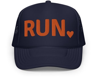 RUN Heart Running Foam Trucker Hat