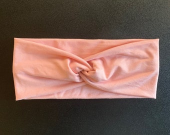 Pink Bubblegum - Diadema de nudo de giro turbante ancho