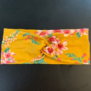 Narcisos danzantes - Diadema de nudo de giro turbante ancho