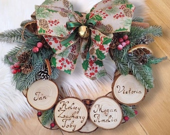 Wooden Christmas wreath