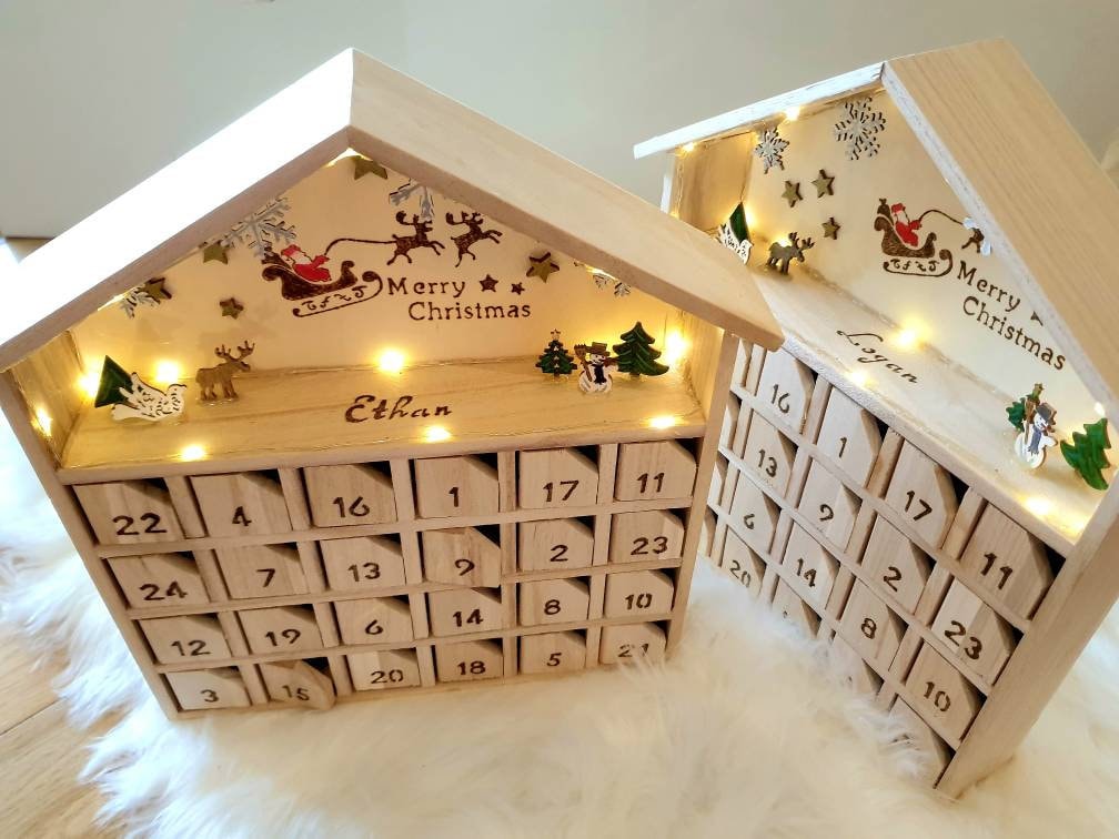 Christmas advent calendar wooden advent calendar Etsy