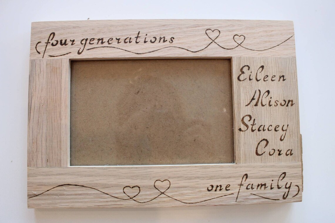 Personalised generations family photo frame Three / Four / Etsy