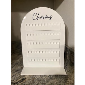 Charm Bar Display Board - Acrylic - Wood - Permanent Jewelry