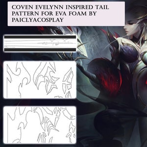 Coven Evelynn Inspiriertes Tail Skull Muster für EVA Foam