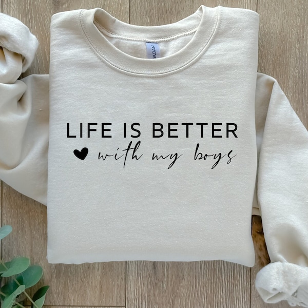 Life Is Better With My Boys Svg, Png, Boy Mom Svg, With My Boys Svg, Mom Life Svg, Mother's Day Gift Ideas, Boy Mom Shirt Svg