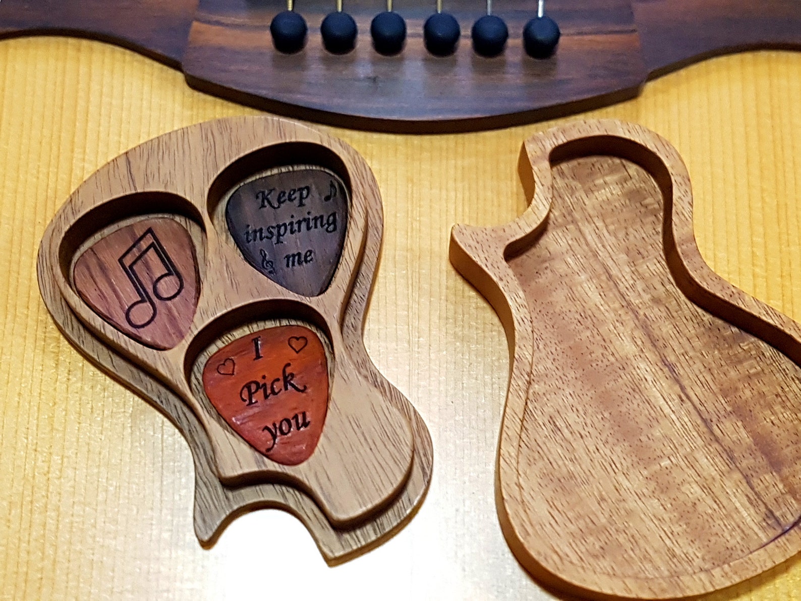 Gift for Guitar Player Personalized Handmade Wooden Guitar Etsy