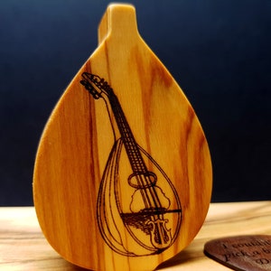 Gift for Mandolin Player, Pick for Mandolin, Mandolin Instrument, Handmade Wooden Mandolin Pick,  Personalized Pick, Plectrum, Ship via DHL