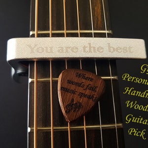 Guitar capo, Personalized guitar capo, Clasic guitar capo, Guitar accessories, Guitar player gift, Custom capo, Gift wooden pick