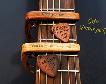 Capodastre de guitare personnalisé, cadeau de guitariste, cadeau de musicien, capodastre Ukelele, capodastre de guitare de luxe, cadeau unique pour guitariste, Capotasto