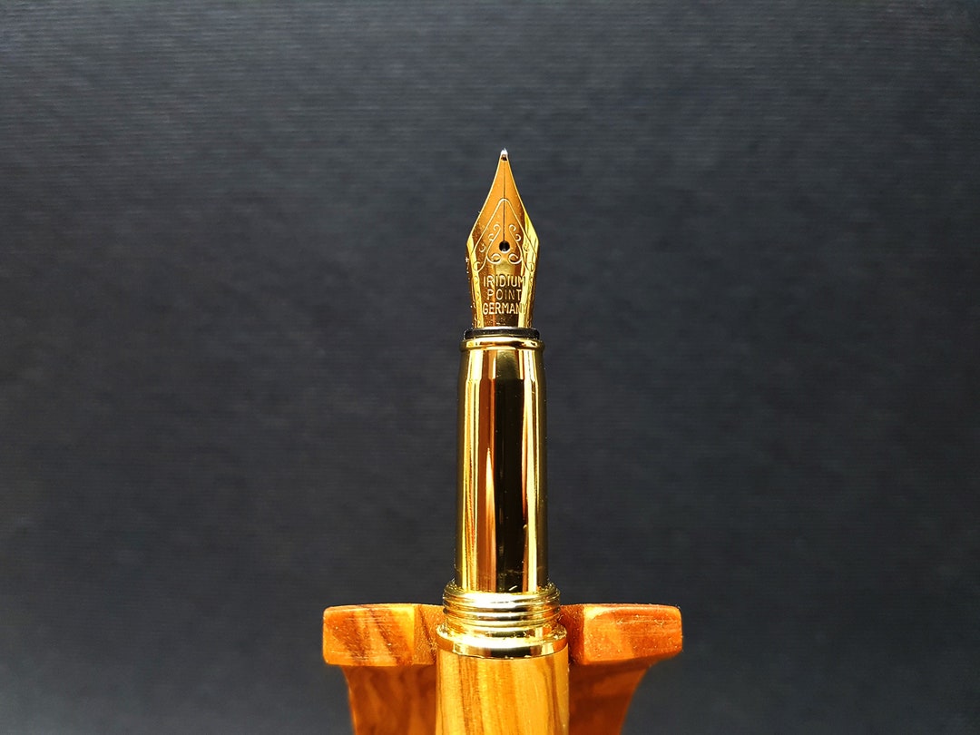 Luxury Handmade Fountain Pen From Natural Greek Olive Wood, Fountain