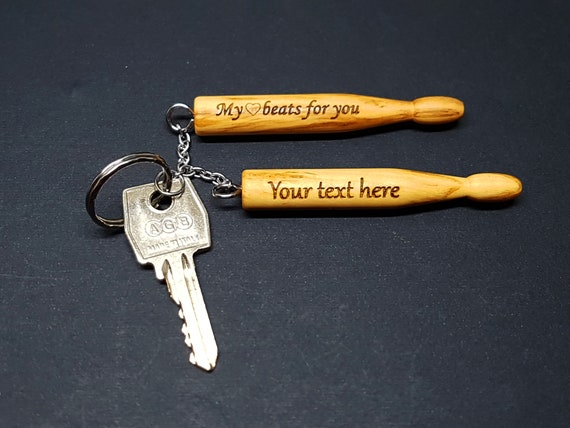 Keychain Mini Drum Sticks Bag Pendant Maple Wood Drumsticks Key Ring Drumer Gift 