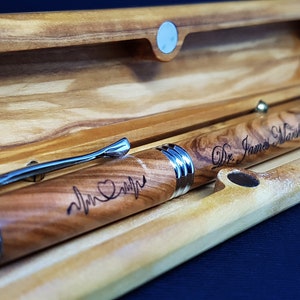 Fountain pen, Handcrafted pen, handmade pen, case for a pen,  wooden pens and box, Fountain Pen + Ballpoint Pen, Wooden Box, Personalized Pen, luxury personalized gifts, gift for a doctor, gift for a laywer, gift for a writer, wooden pen,