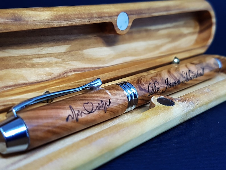 Fountain pen, Handcrafted pen, handmade pen, case for a pen,  wooden pens and box, Fountain Pen + Ballpoint Pen, Wooden Box, Personalized Pen, luxury personalized gifts, gift for a doctor, gift for a laywer, gift for a writer, wooden pen,