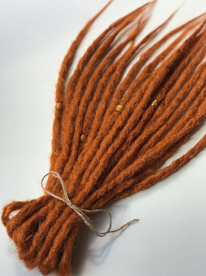 Ginger orange Synthetic dreads Redheads Crochet double ended Etsy