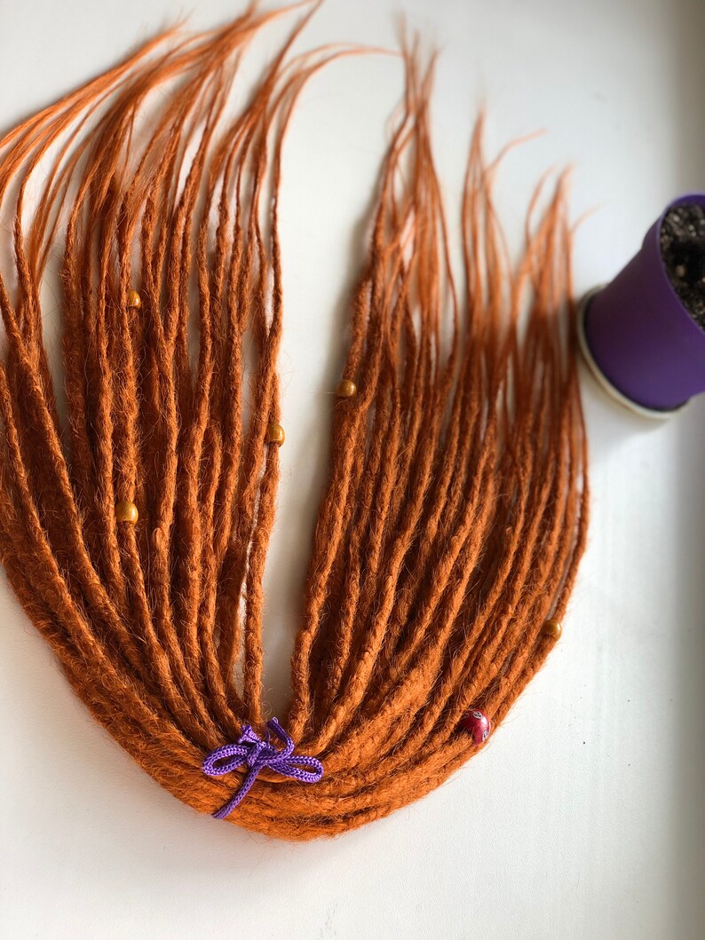 Ginger orange Synthetic dreads Redheads Crochet double ended Etsy