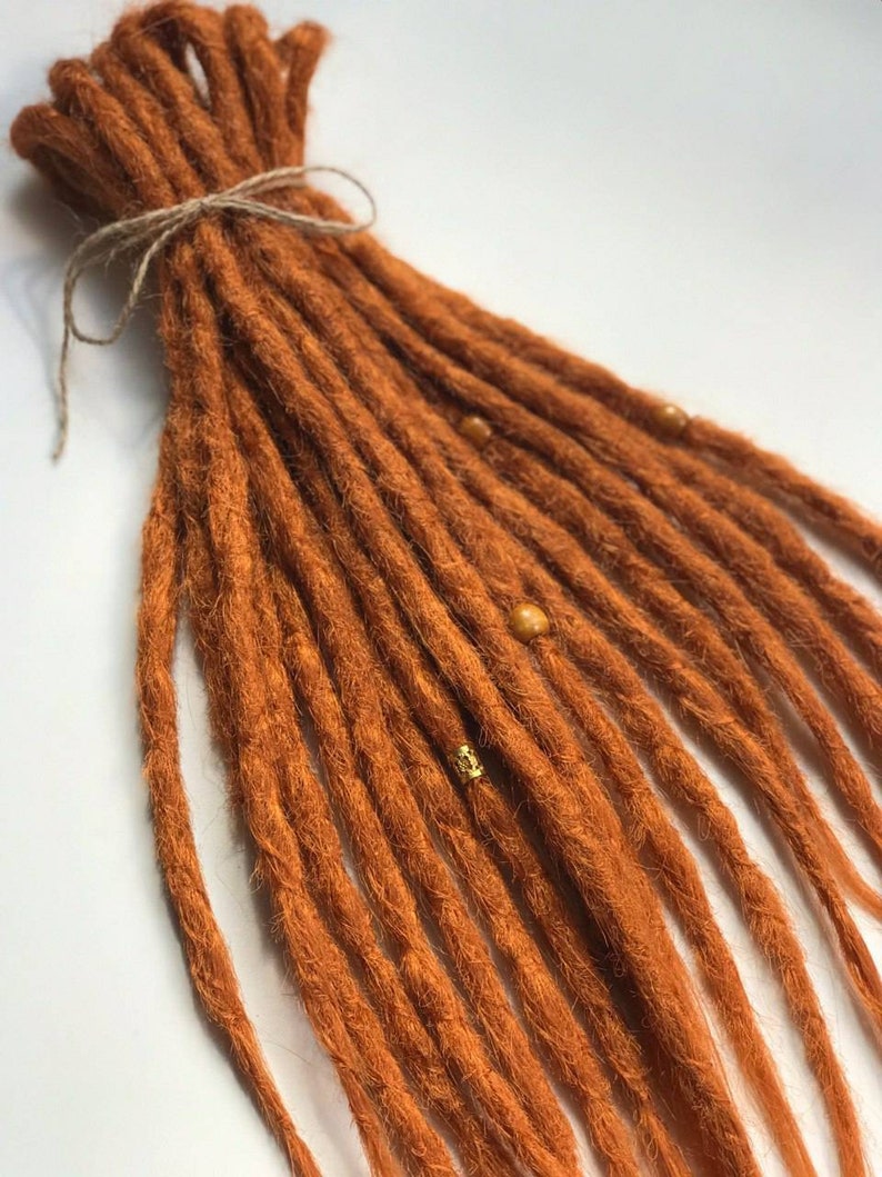 Ginger orange Synthetic dreads Redheads Crochet double ended Etsy