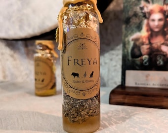 Handgefertigte Freya Opferflasche | Nordischer Göttinnenaltar, heidnisches Geschenk