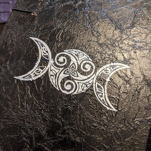 Black Onyx Grimoire Book of Shadows Handmade Journal Notebook Journal image 6