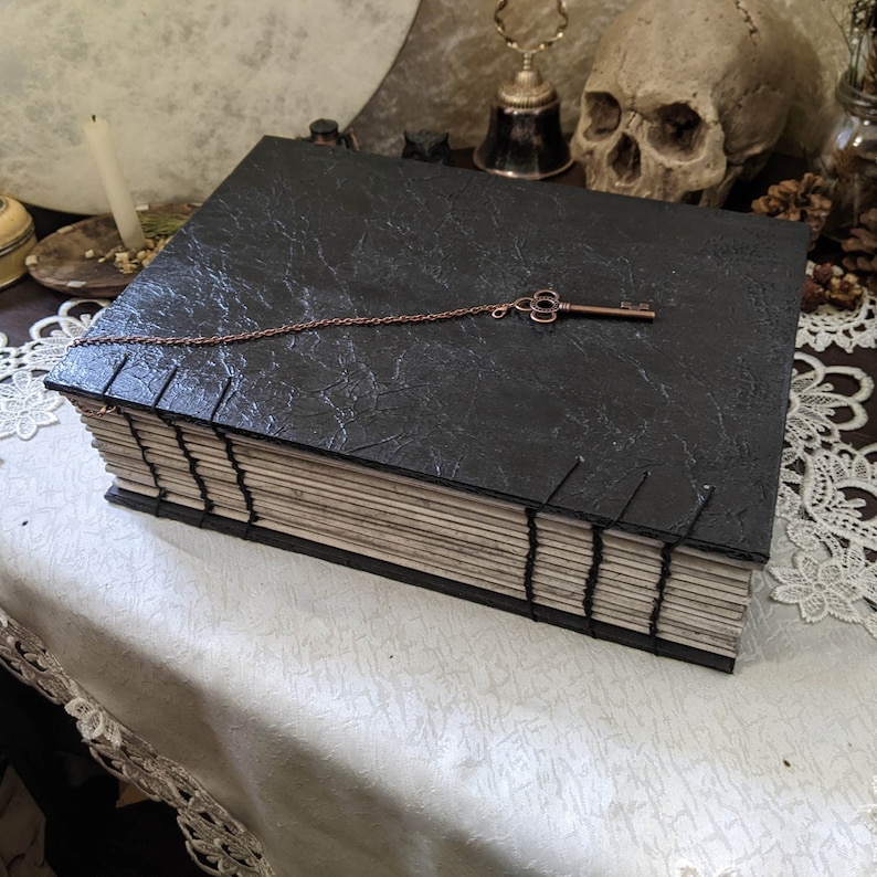 Black Onyx Grimoire Book of Shadows Handmade Journal Notebook Journal image 1