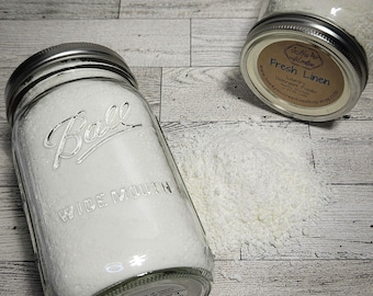 Laundry Soap Powder in Jar, Fresh Linen Scented, Natural Chemical-Free Laundry Detergent