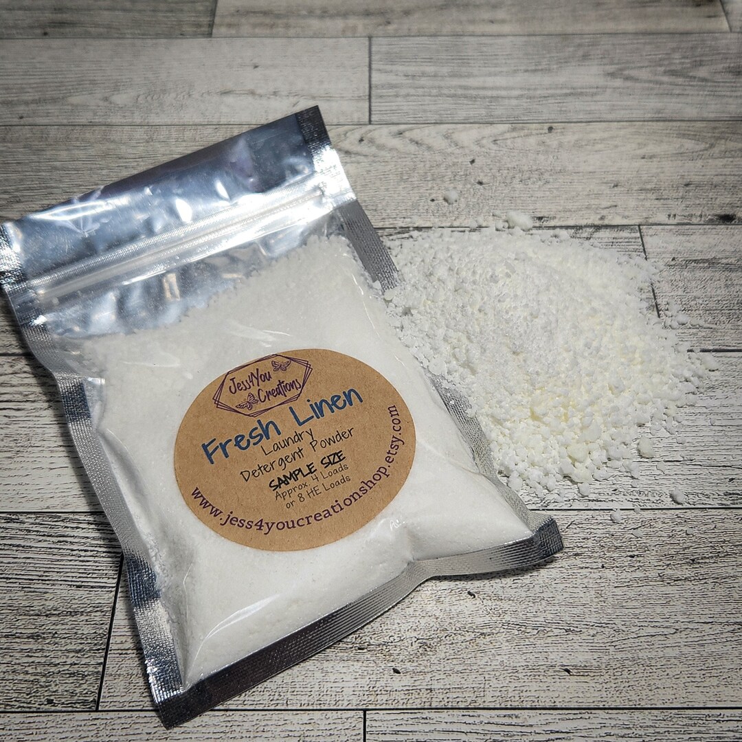 Laundry Soap Powder Sample Size, Fresh Linen Scented, Natural Chemical ...