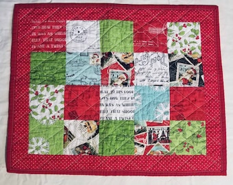 Quilted Patchwork Table Topper/Runner - Handcrafted/Handmade