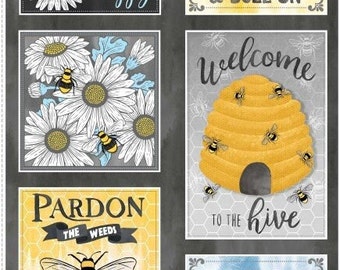 Queen Bee panel - Diane Kappa designs - Michael Miller fabrics