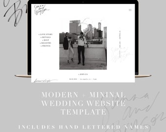Wedding Website Design | Custom Wedding Website | Wedding Website Template | Squarespace template | squarespace wedding website